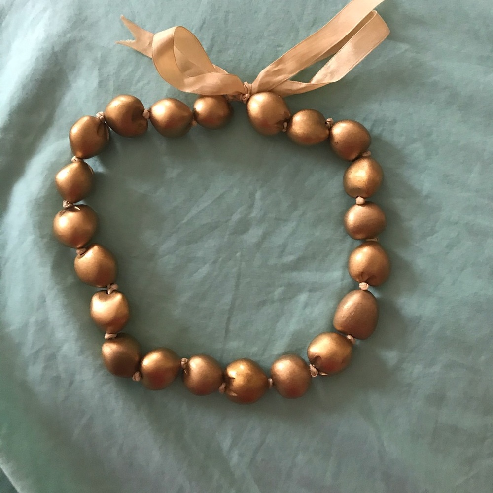 Gold Necklace with tie